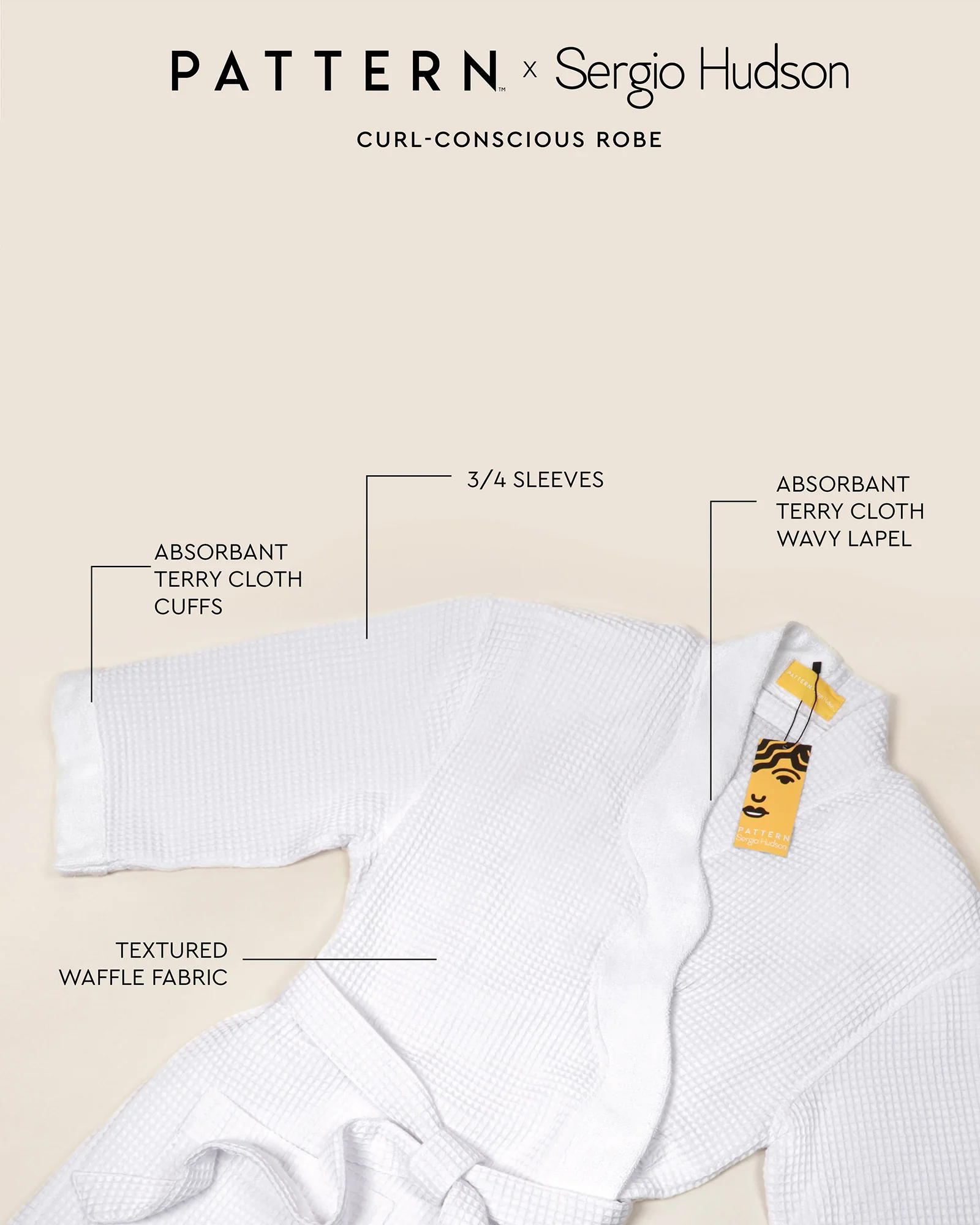 PATTERN x SERGIO HUDSON Curl-Conscious Robe - Image 4